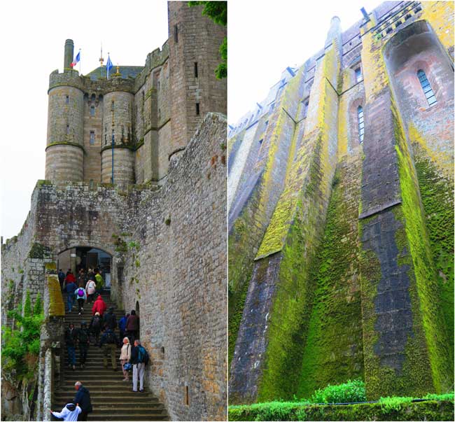 mont saint michel abbey climbing up