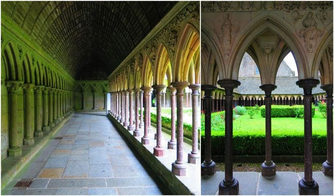 mont saint michel abbey cloister