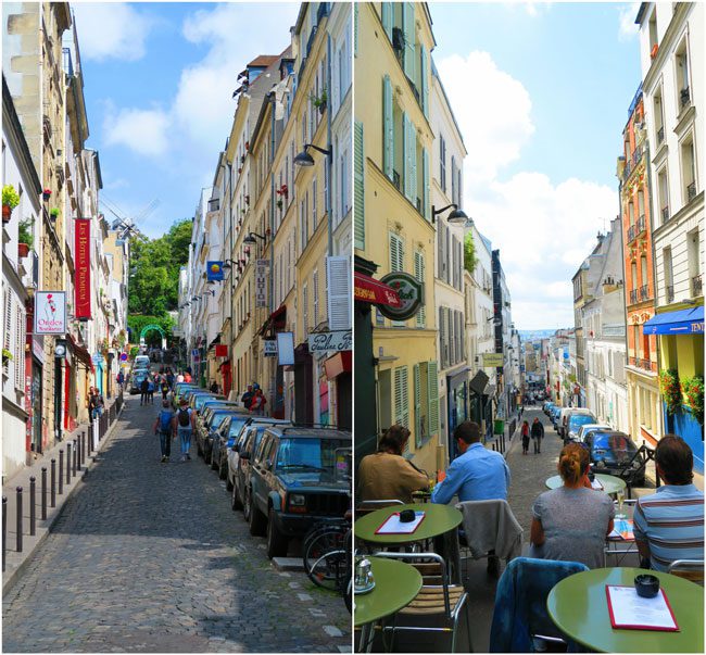 Montmartre Paris cobblestone lanes