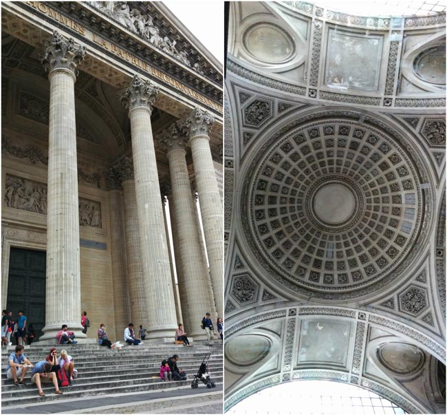 Pantheon Latin Quarter Paris Enterance and dome