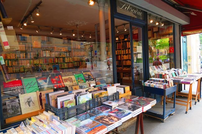 Paris latin quarter book shop