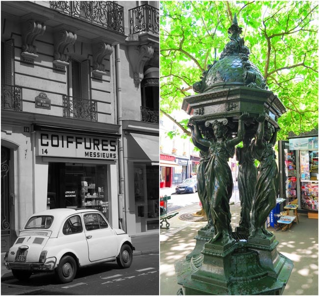 Paris water fountain saint germain de pres