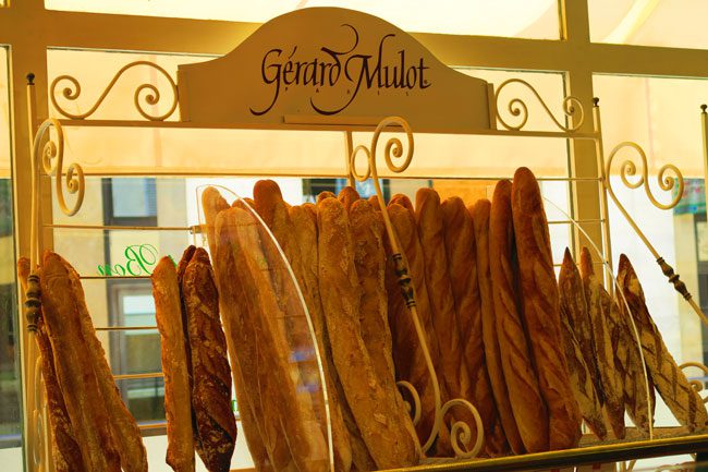 Parisian baguettes at Gérard Mulot