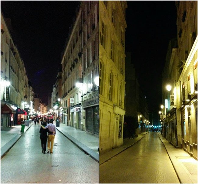 Rue Montorgueil Paris streets by night