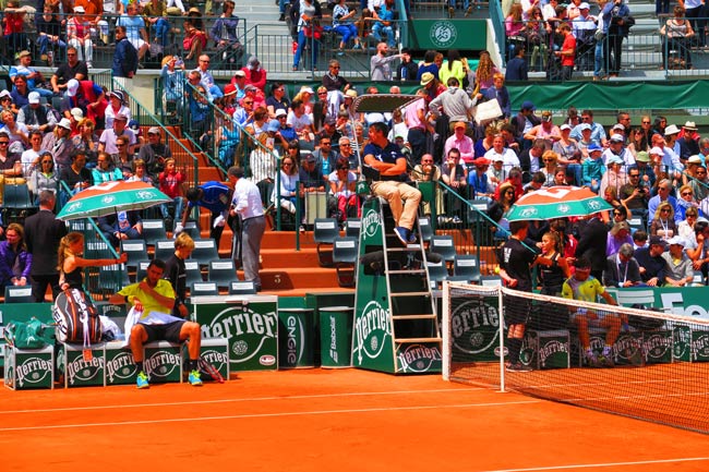 taking a break in french open