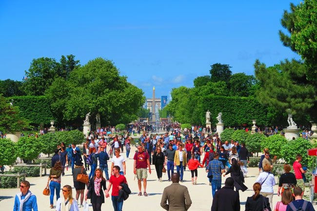 Tuileries Gardens view of concorde