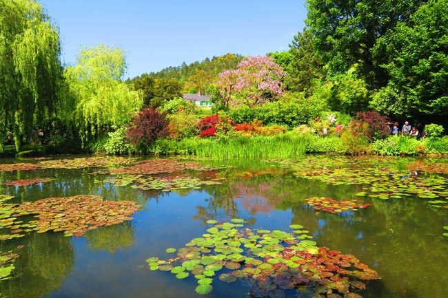 View of Monet house from lily pong Giverny