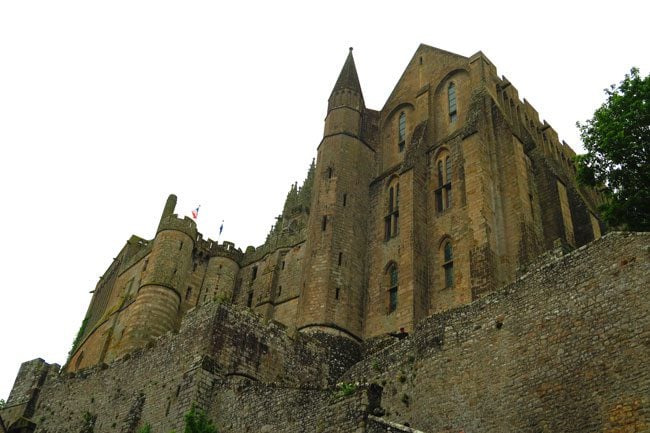 view of mont saint michel abbey