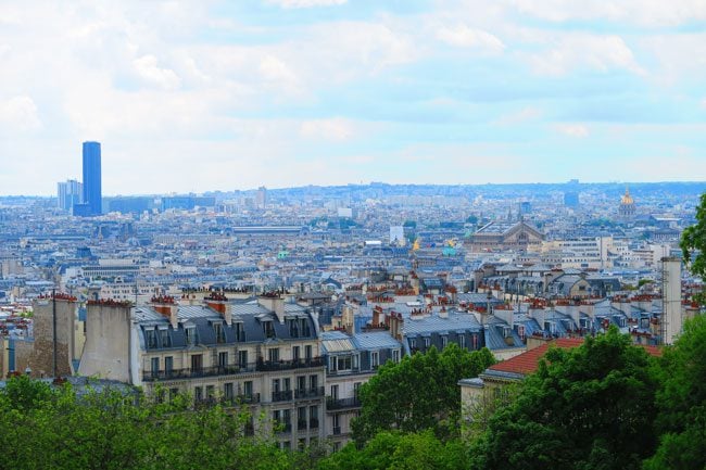 View of Paris from Sacre Coeur Montmartre