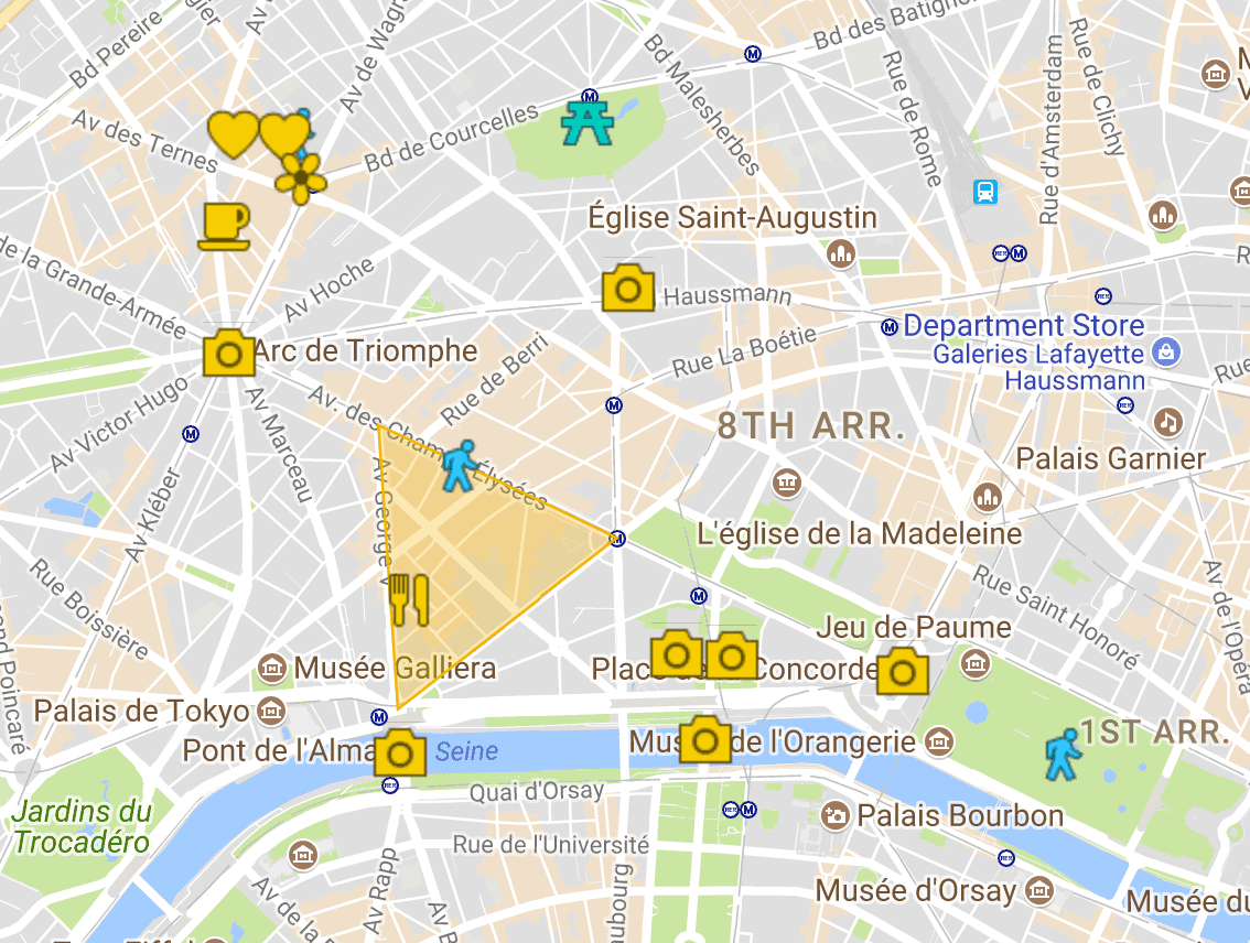 Champs Elysee Map