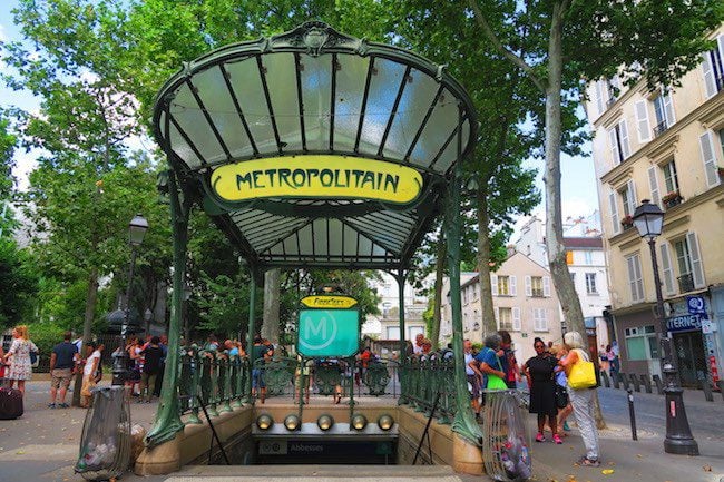 Place des Abbesses classic metro station in Paris