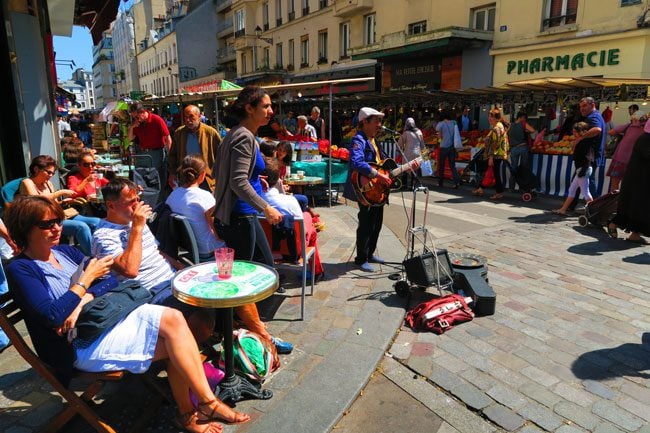 Aligre market bastille paris - cafe