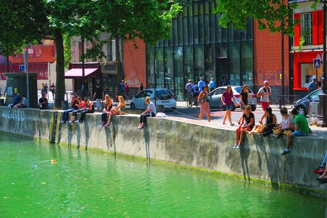 Canal Saint Martin eastern Paris chilling