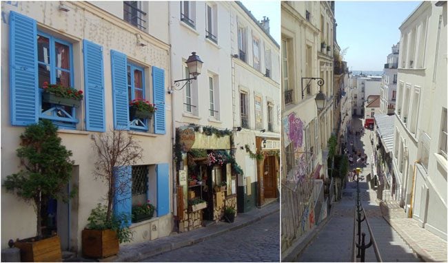 Montmartre Paris stairs and streets