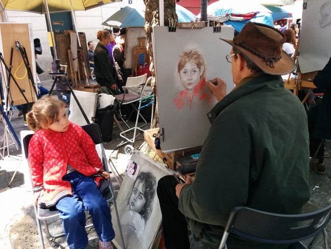 Place du Tertre Montmartre Paris portraits