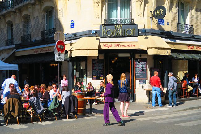 rue cler Paris food market cafe