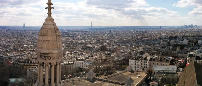 sacre coeur montmartre itinerary - panoramic view