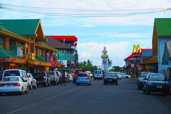 Apia main street Samoa