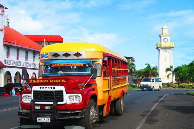 Bus in Samoa