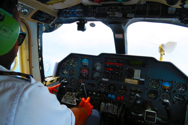 Eight seater plane flying to Tanna Vanuatu