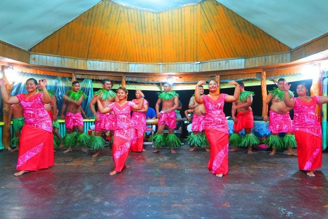 Lalomanu Beach traditional Polynesian dance