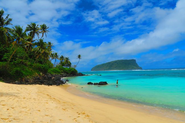 Lalumano tropical beach Samoa