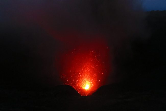 Mount Yasur Volcano Night Lava