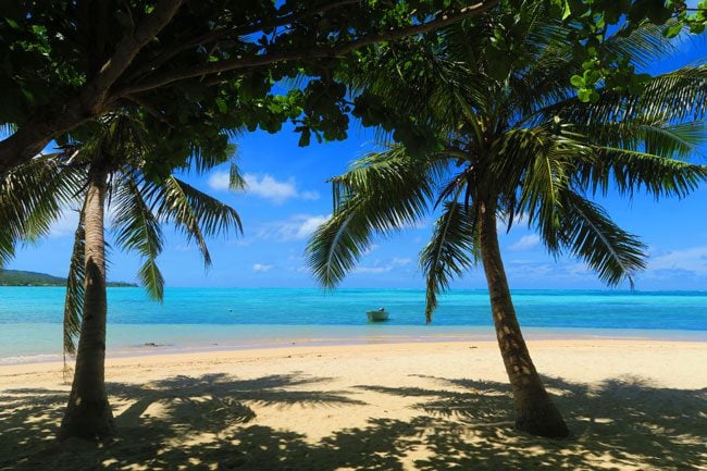 Namua Island Beach fales Samoa