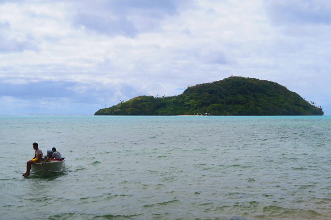 Namua Island Samoa boat picking me up