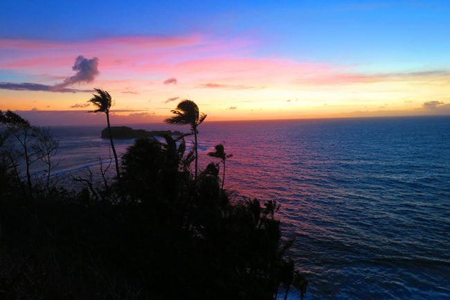 Namua Island Samoa sunrise