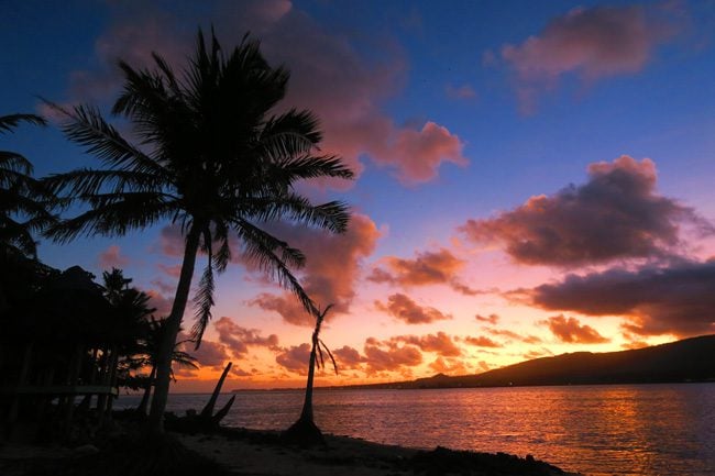 Namua Island Samoa sunset