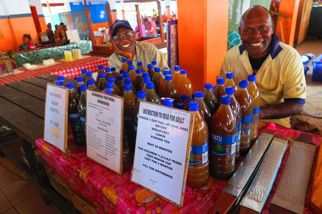 Port Vila market Vanuatu coconut juice