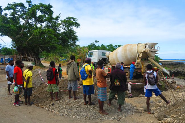 Road building in Tanna Island Vanuatu