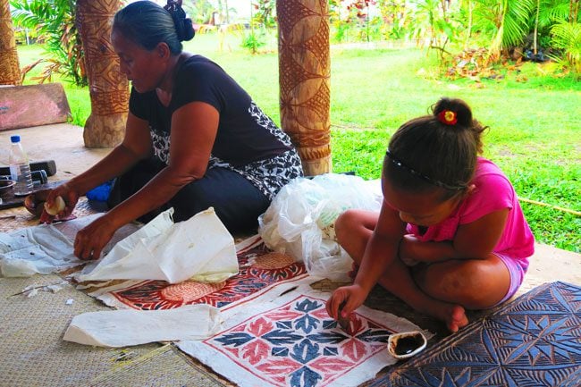 Samoan Cultural Village Apia making siap