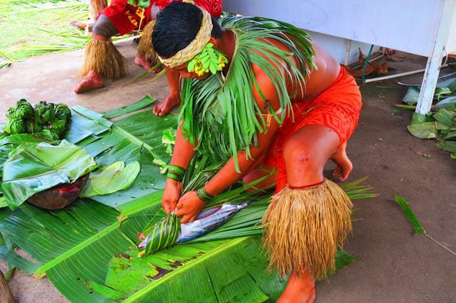 Samoan Cultural Village Apia making umu