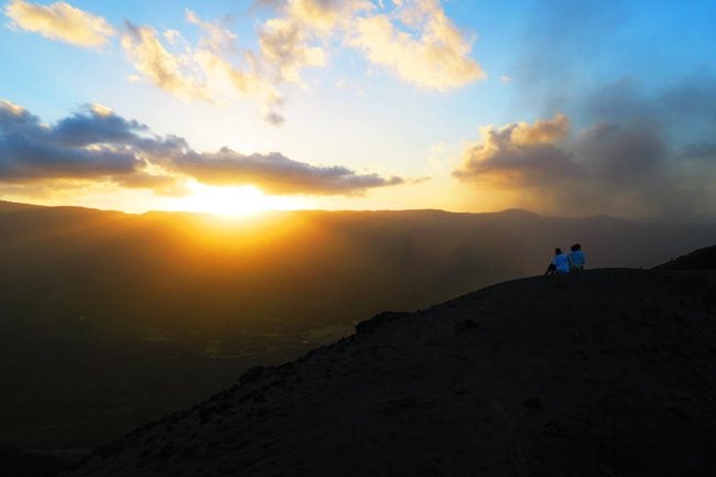 Sunset on Mount Yasur Volcano Tanna Island Vanuatu