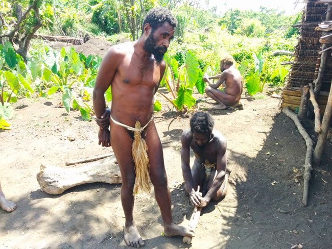 Yakel Trive Tanna Island Vanuatu making fire