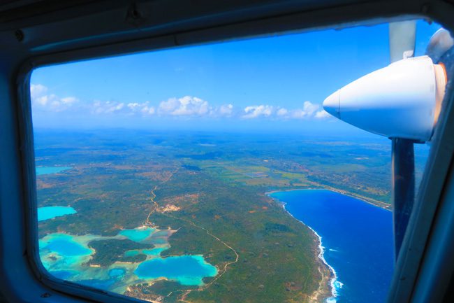 vanuatu aerial view from eight seater plane