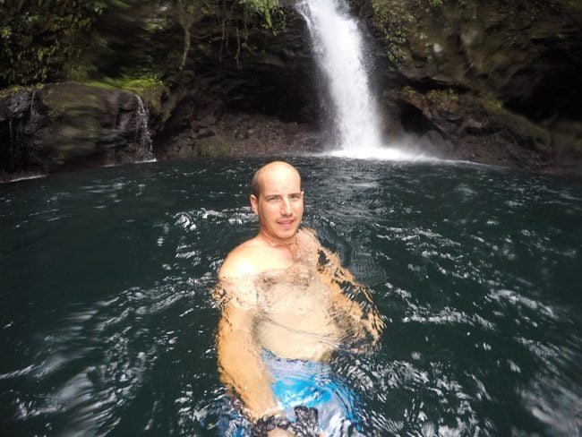 Afu Aau Waterfall Savaii Samoa selfie