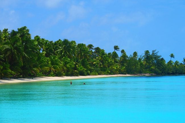 Akaiami Island Aitutaki lagoon Cook Islands