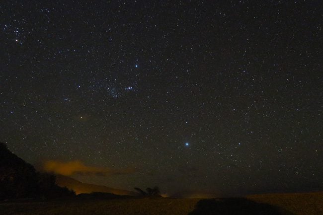 Beautiful nigh sky from Ofu Island American Samoa