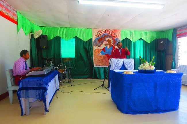 Church service in American Samoa