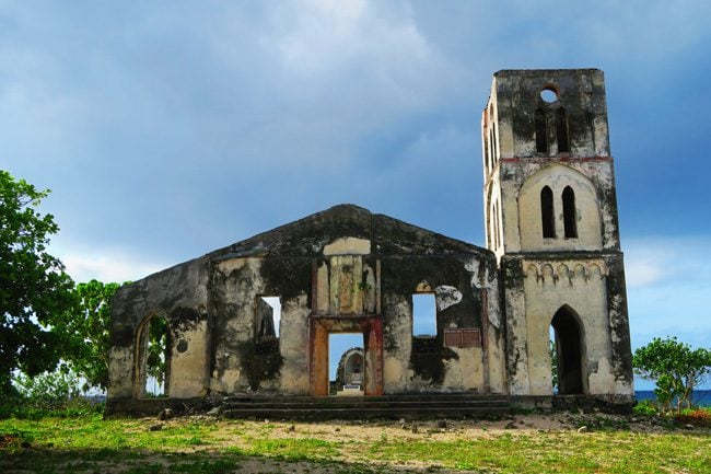 Falealupo Village Savaii Samoa catholic church destroyed in cyclone