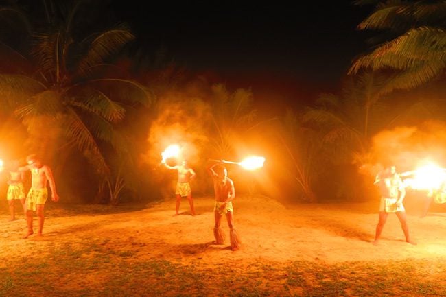 Island Night in Aitutaki Tamanu Beach Polynesian fire show 1