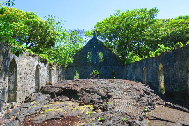 Lava Field Savaii Samoa - LMS Church inside