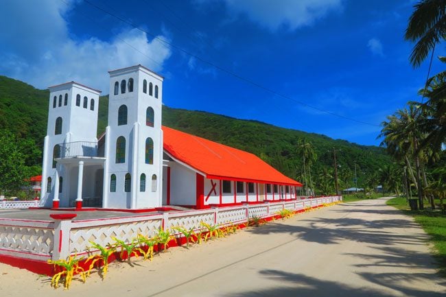 Main church in Ofu Village American Samoa