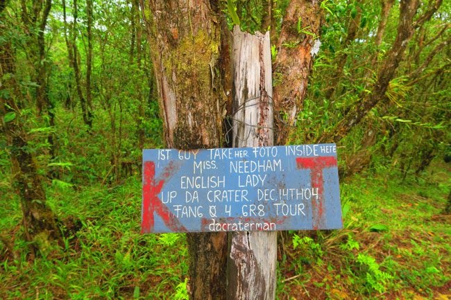 Mount Matavanu Savaii craterman sign