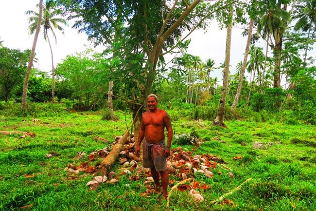 Mount Matavanu approach - farmer