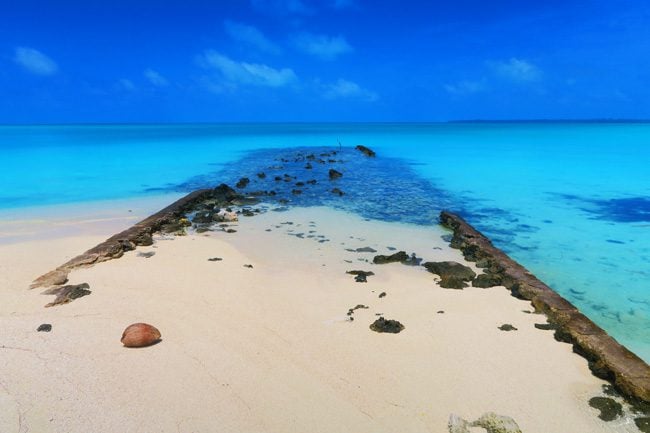 Old TEAL jetty in Akaiami Island Aitutaki