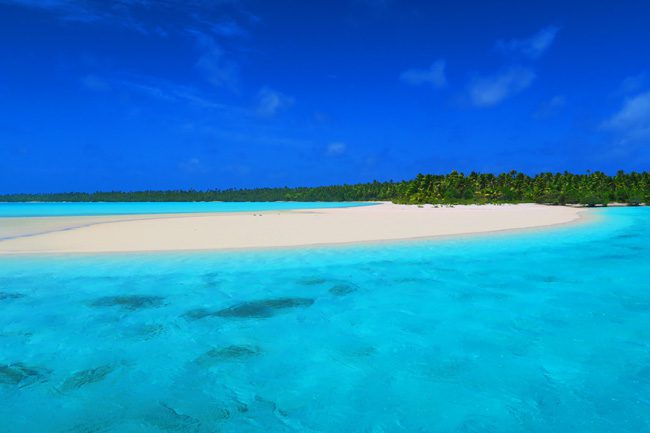 One Foot Island Aitutaki lagoon Cook Islands sand dune